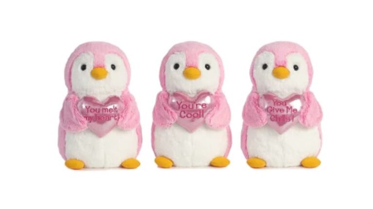 Plush Valentine Penguin