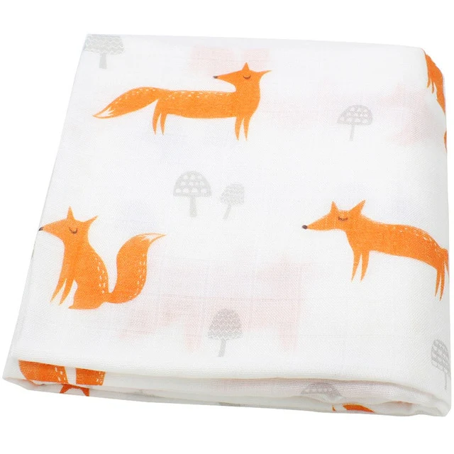 fox-print swaddle