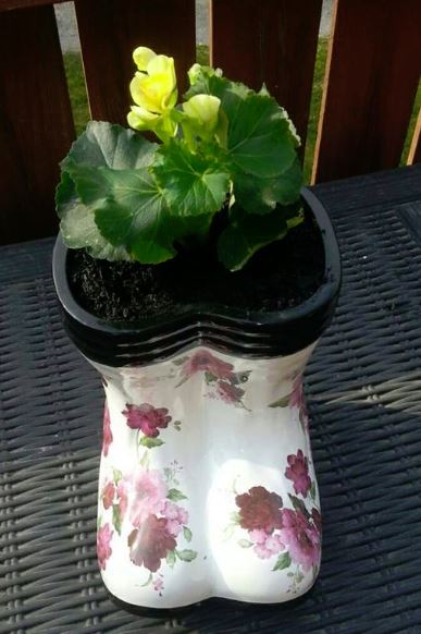 Rainboot planter