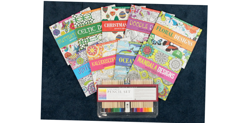 Art Supplies: Coloured Pencils & Adult Coloring Books