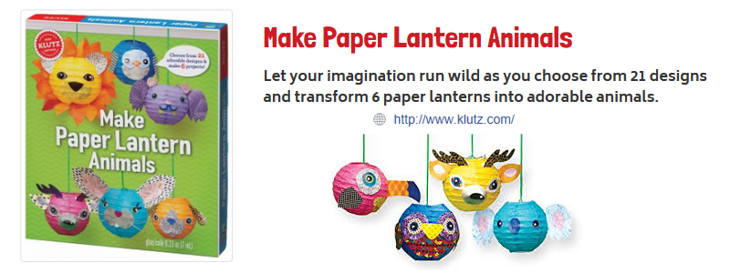 make paper animal lanterns klutz
