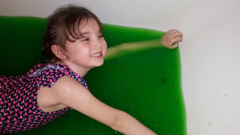 Slime Baff turns your bath water into a gooey, oozy bath of Slime