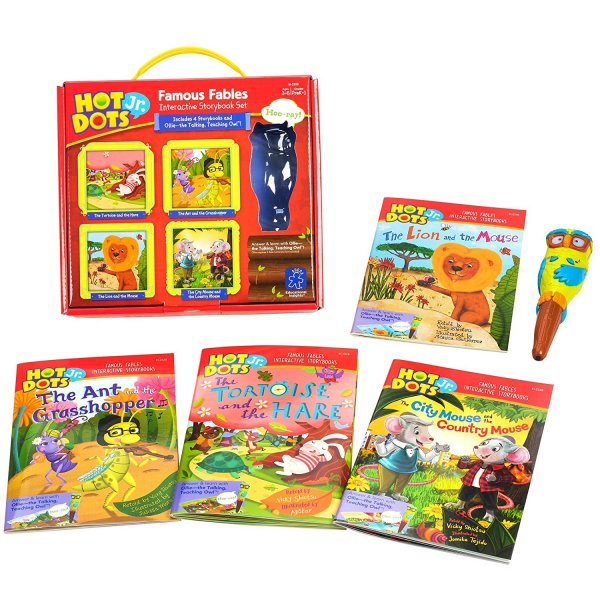 Educational Insights Hot Dots Jr. Famous Fables Interactive Storybook Set with Ollie Pen