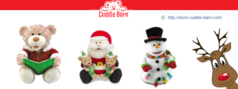 Animated plush toys from Cuddle Barn