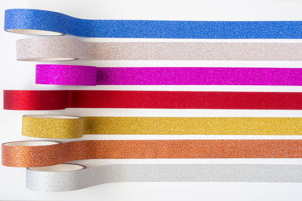 Colorful glitter tape rolls 