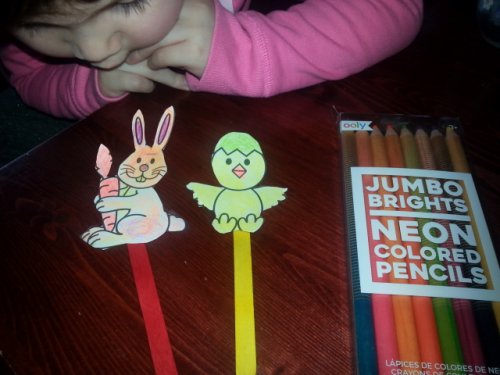 Bunny and Chick Stick Puppets