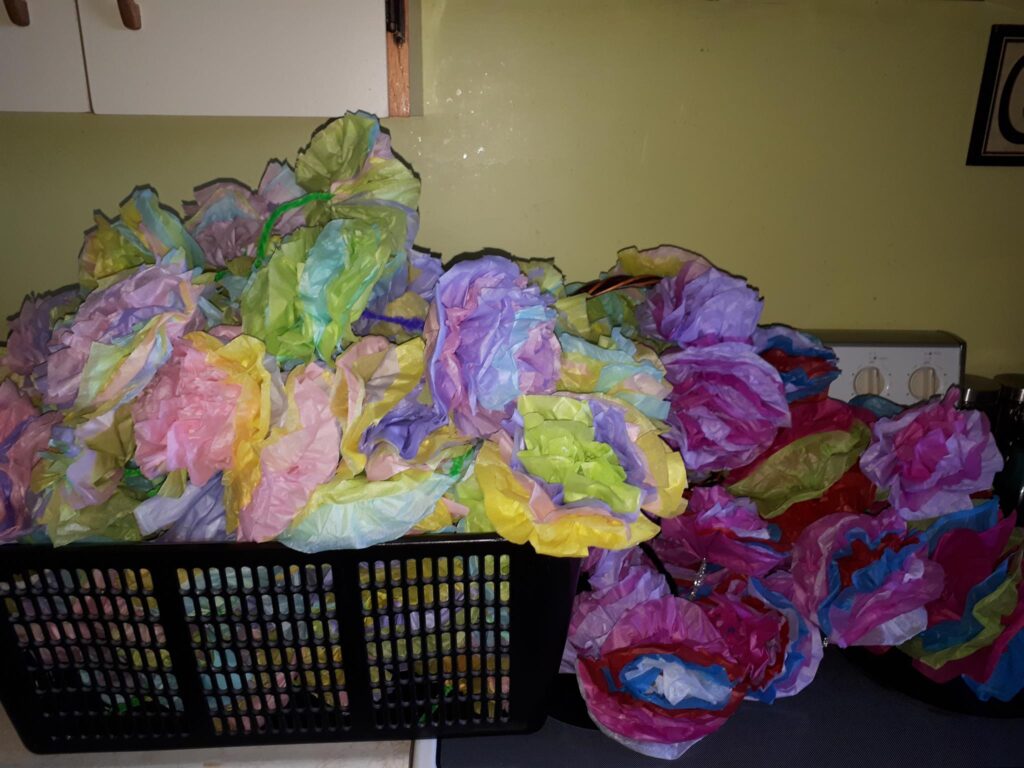 tissue paper flowers