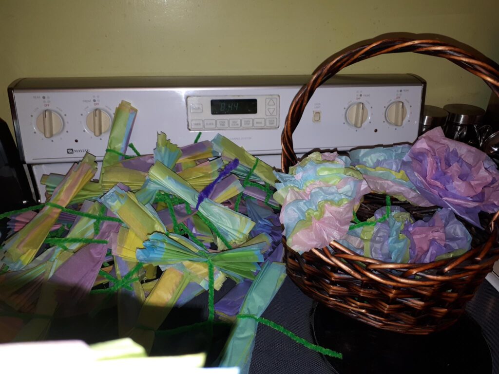 tissue paper flowers