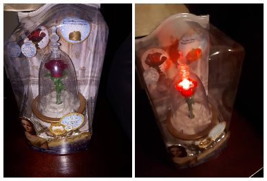 Disney Play Toy Beauty The Beast Live Action Enchanted Rose Jewelry Box Toys 