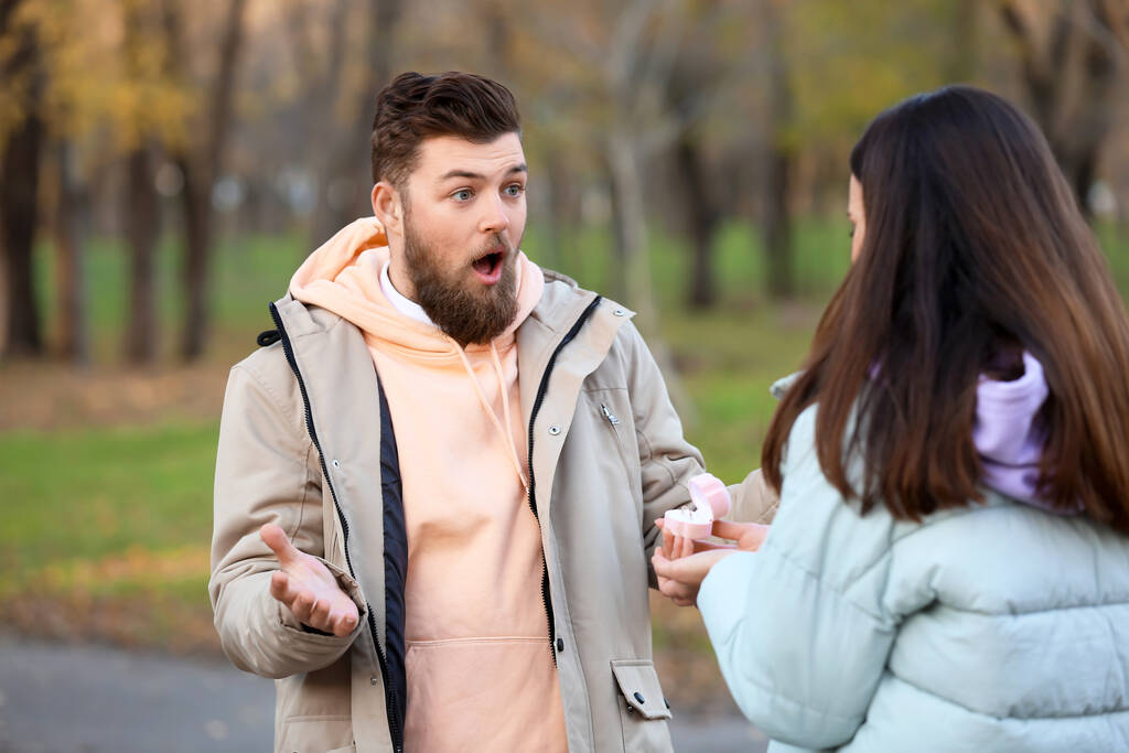 Young woman proposing