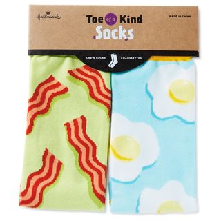 Bacon and Eggs Toe of a Kind Socks