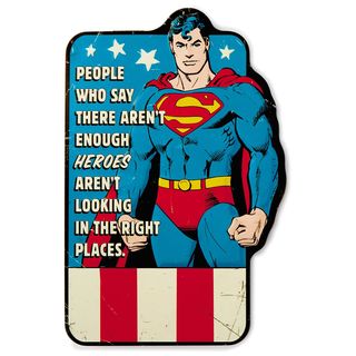 Superman™ Embossed Metal Sign