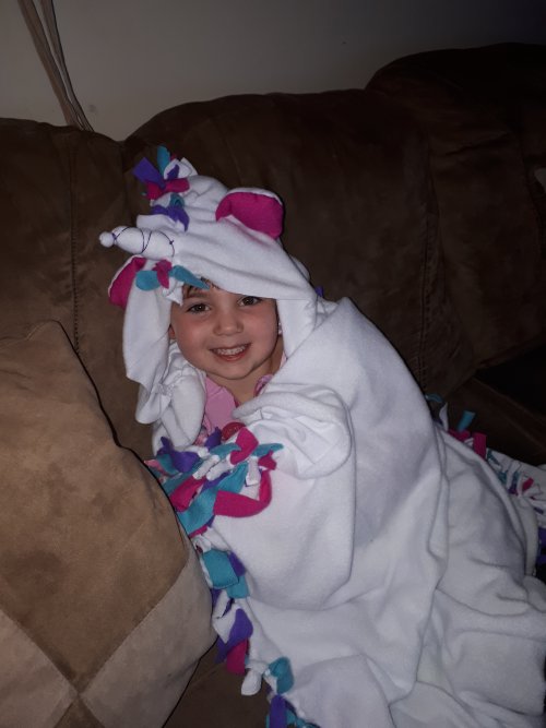 Make It Real Unicorn Hoodie Blanket