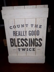 Count the Really Good Blessings Twice Wood Quote Sign