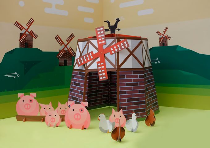 Sharingland Cardboard Windmill Farm playhouse