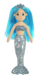 Aurora Sea Sparkles Sapphire Mermaid with Sparkle Hair
