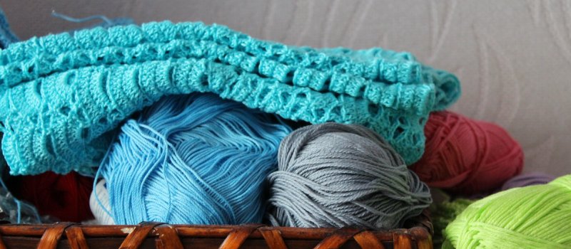 What is knitting yarn made from?