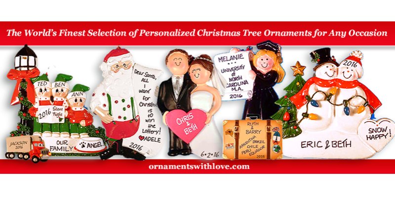 Personalized Ornaments with Love creates memories