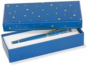 NAVY & GOLD ROLLER BALL PEN WITH GIFT BOX 