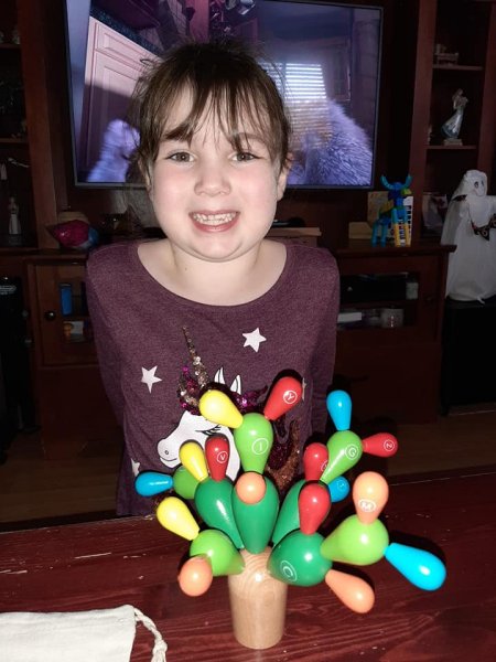 aGreatLife Wooden Balancing Cactus Toy