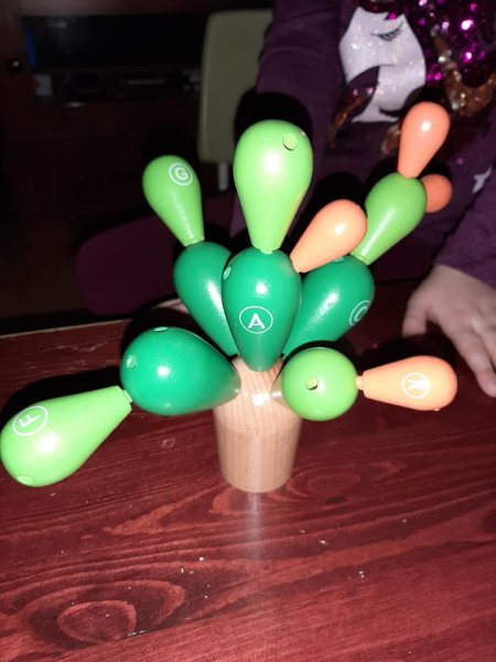 aGreatLife Wooden Balancing Cactus Toy