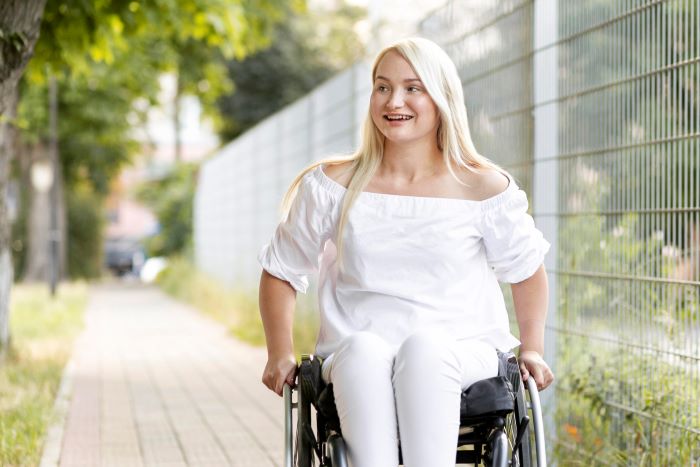 woman smiling