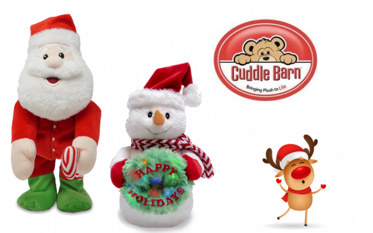 Cuddle Barn Christmas animated plush