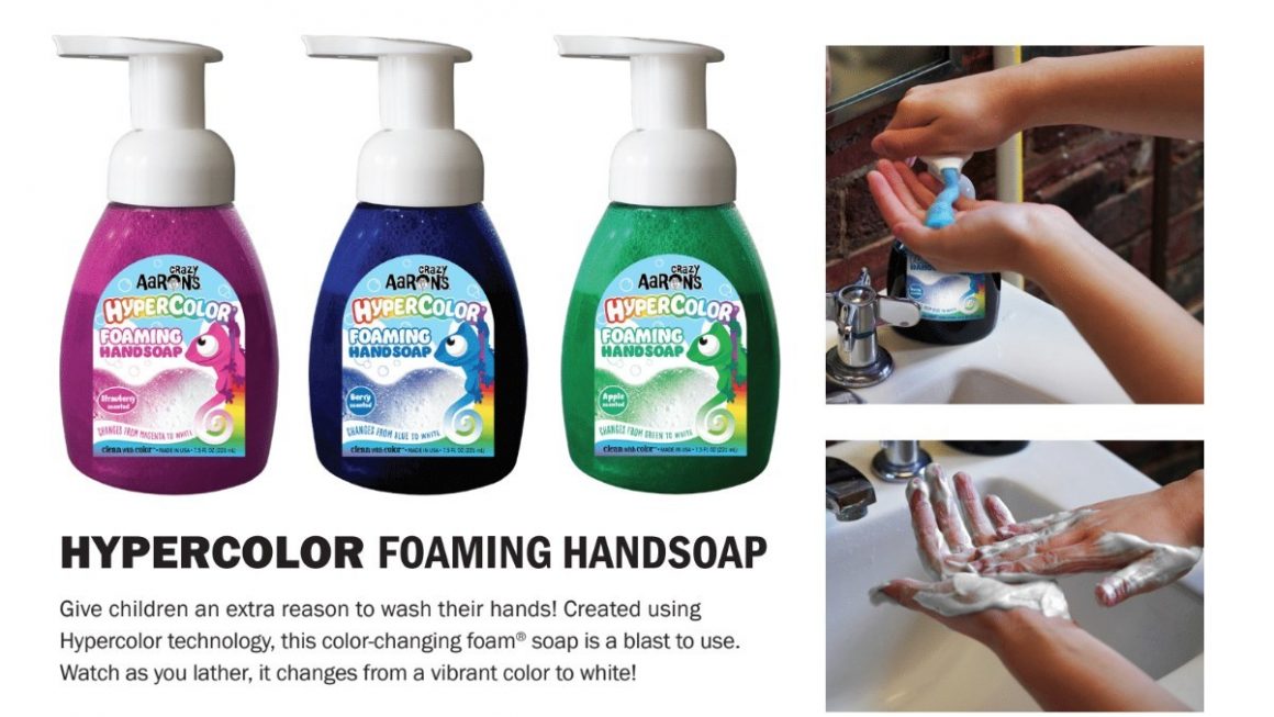 Crazy Aaron’s Clean With Color Soap and Hand Sanitizer Line