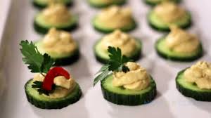 Cucumber and hummus 