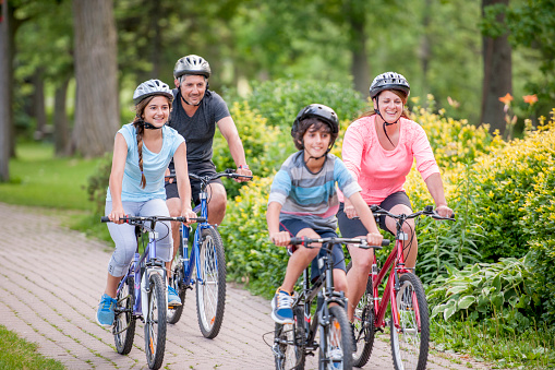 Riding bikes