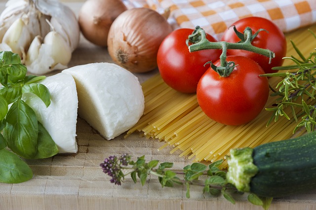 Tomatoes and mozzarella 