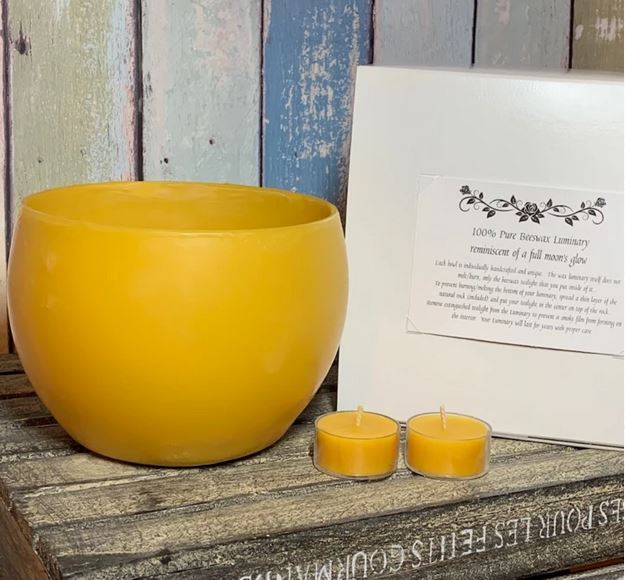 Handcrafted 100% Pure Beeswax Luminary Gift Set