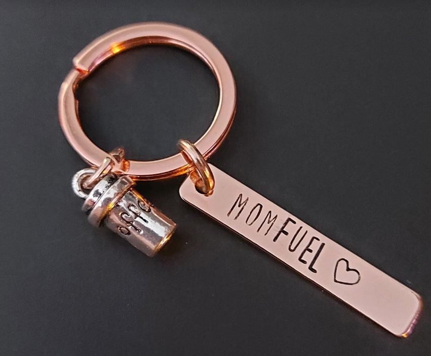 Mom fuel coffee keychain