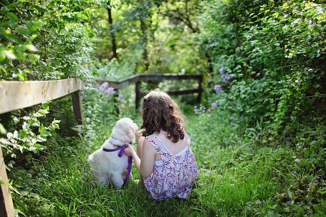 Child and pet