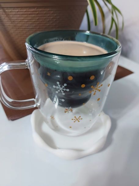 Snowflake double wall mug