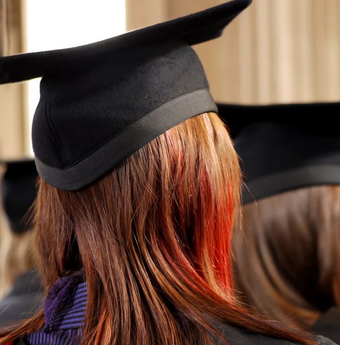 Woman in grad cap