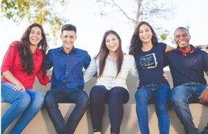 group of people sitting