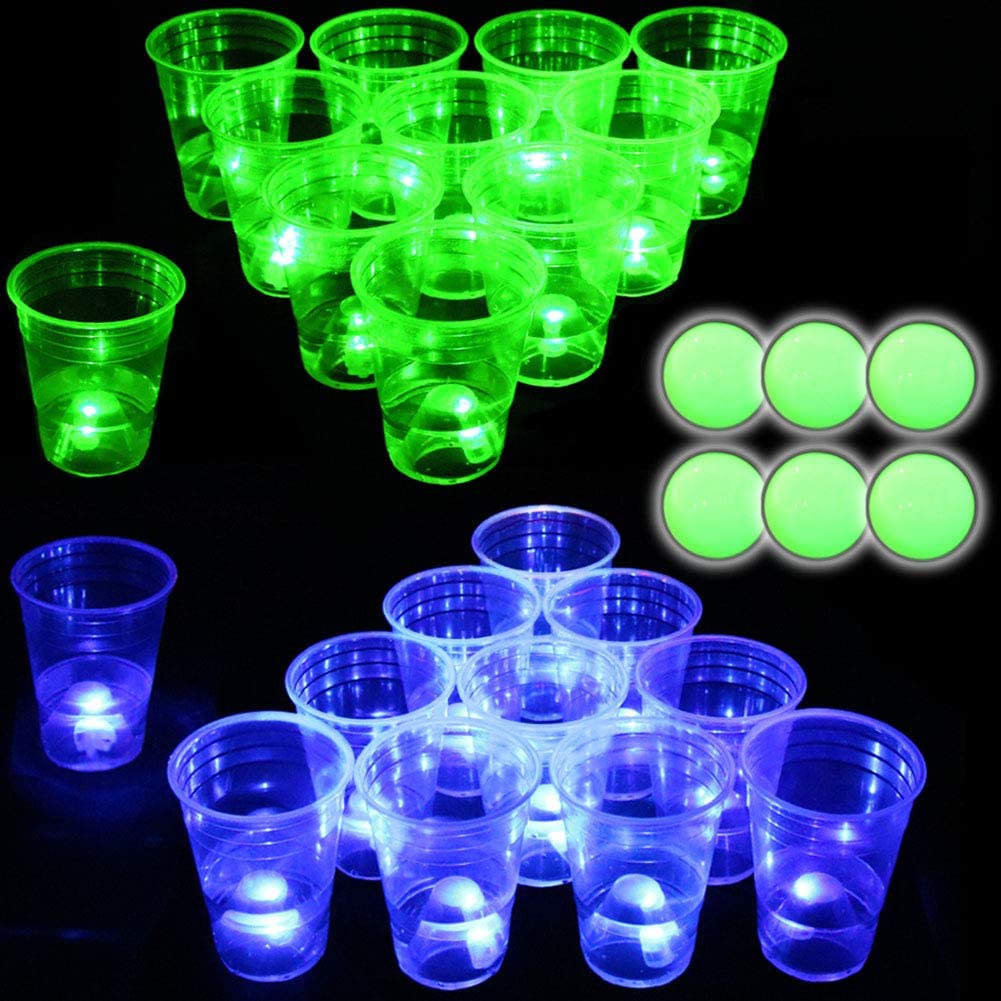 Glow in the Dark Beer Pong Set