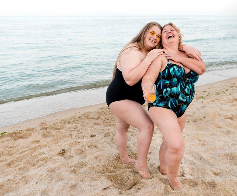 Ladies in swimming suit