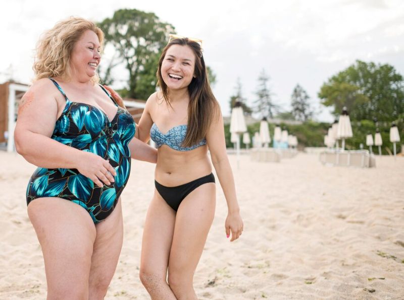 Ladies in swimming suit 