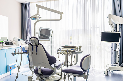 Modern dentist office interior.