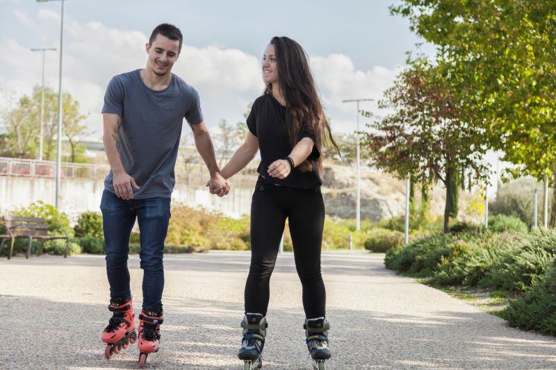 Couple skating