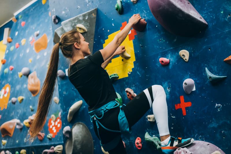 rock climbing wall