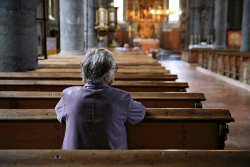 woman at church