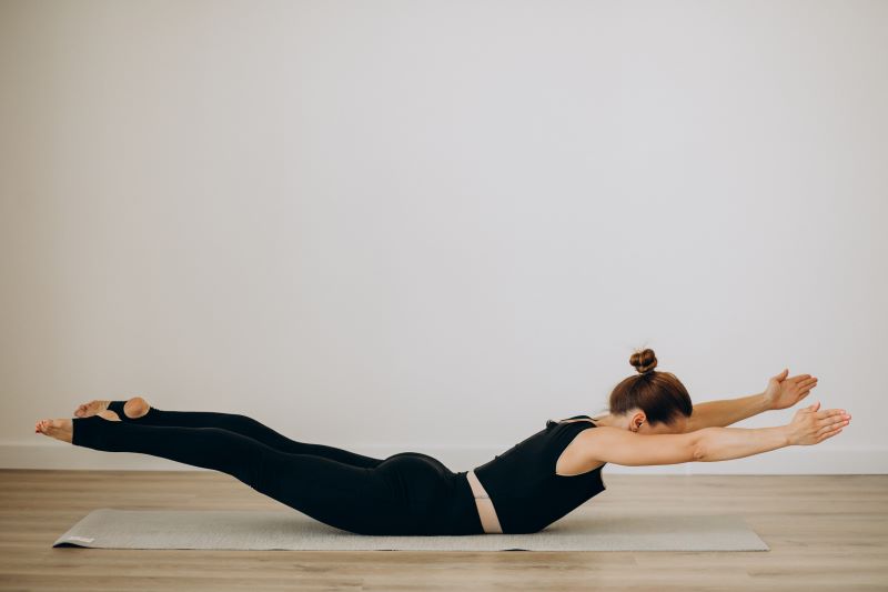 Woman doing pilates