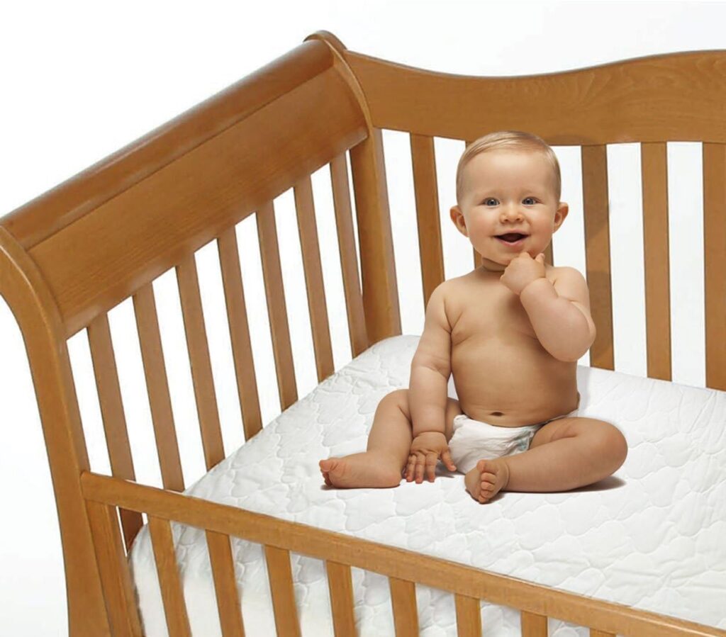 Snoozy Cotton Waterproof Crib Mattress Pad Featuring Safety Stay on Corners, 28"x 52"