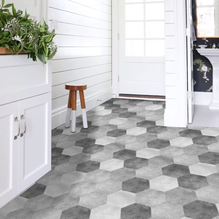 Hexagon floor tiles
