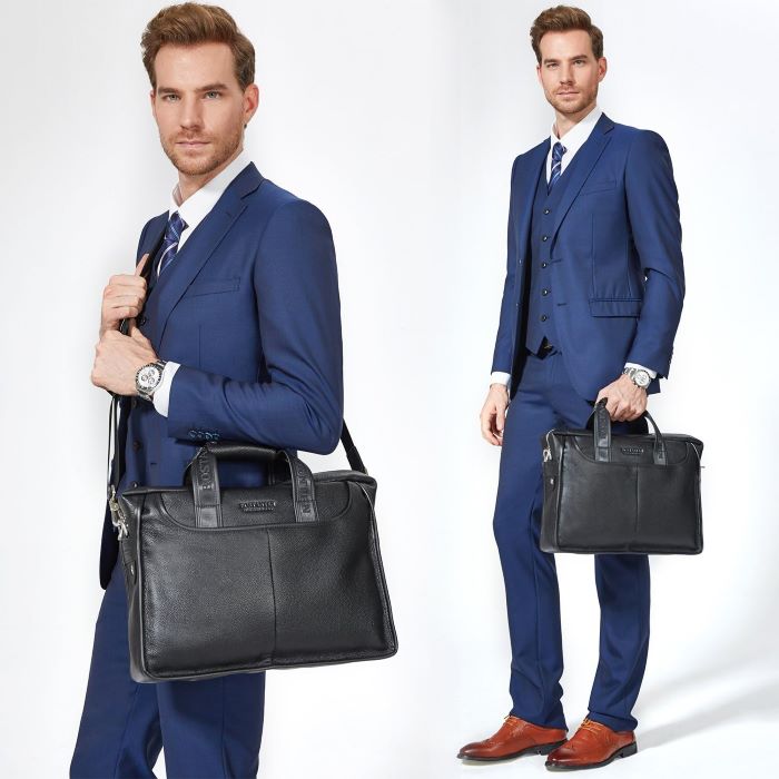 BOSTANTEN Leather Briefcase