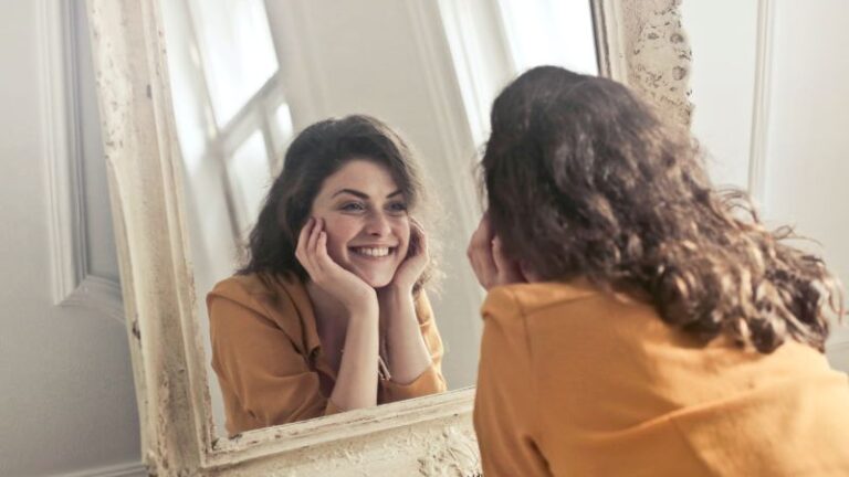 woman smiling