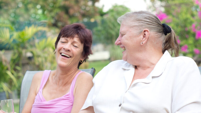 Beautiful senior woman laughing